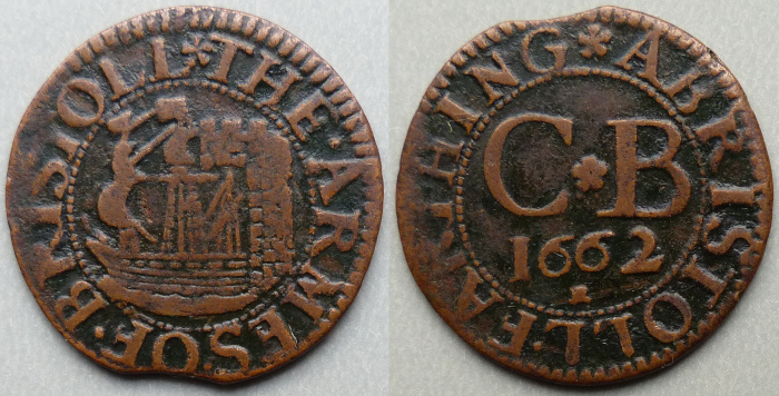 Bristol, city issue 1662 farthing N1581